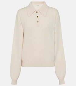 Khaite Joey cashmere-blend polo sweater