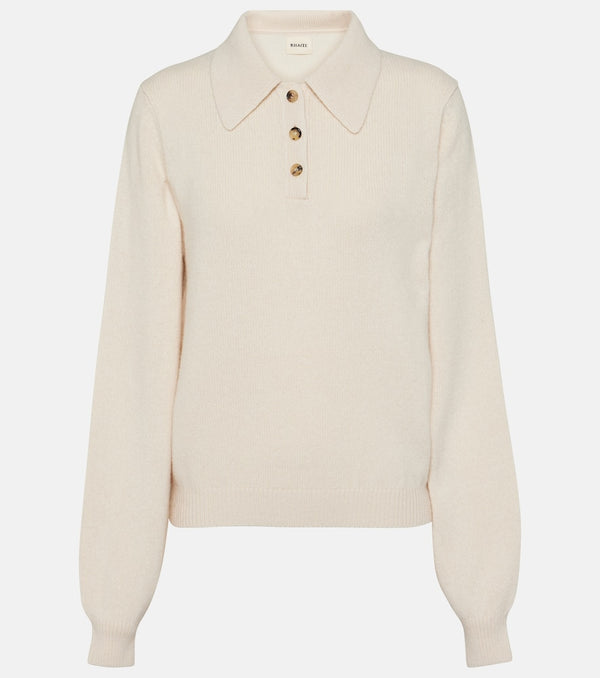 Khaite Joey cashmere-blend polo sweater