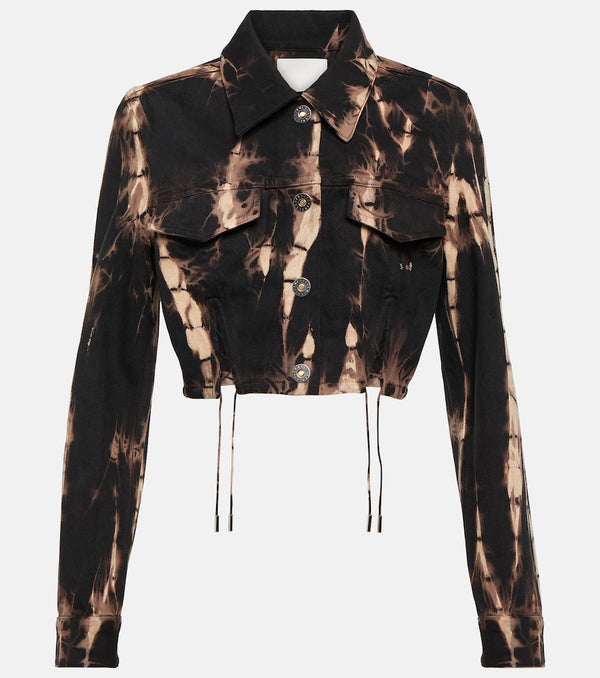 Dion Lee Tie-dye cropped denim jacket