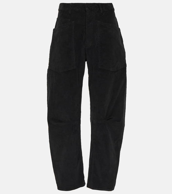 Nili Lotan Shon cotton-blend corduroy barrel-leg pants