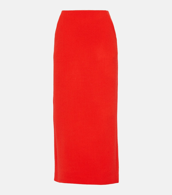 David Koma Virgin wool crêpe midi skirt