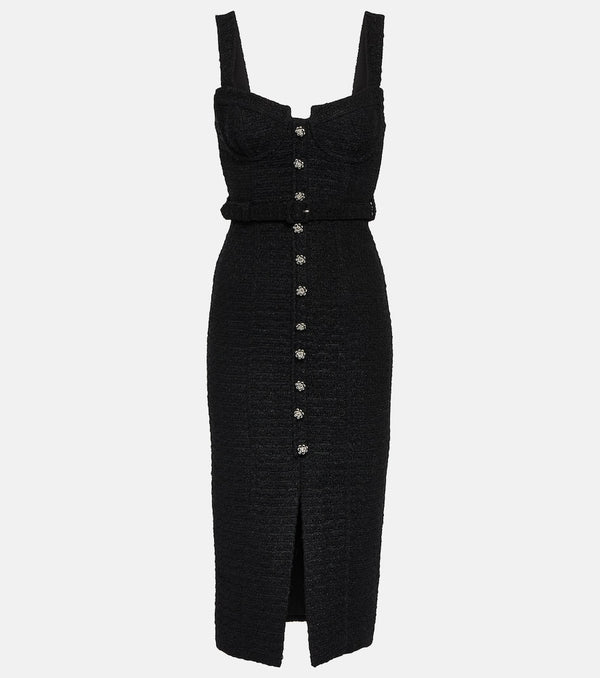 Self-Portrait Bouclé midi dress