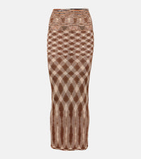 Missoni Space-dyed high-rise knit maxi skirt