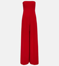 Staud Benjamin strapless wide-leg jumpsuit