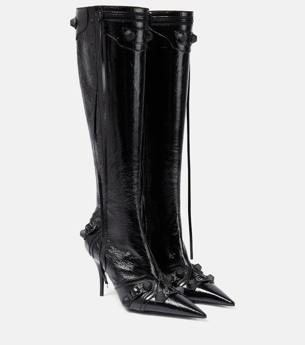 Balenciaga Cagole leather knee-high boots