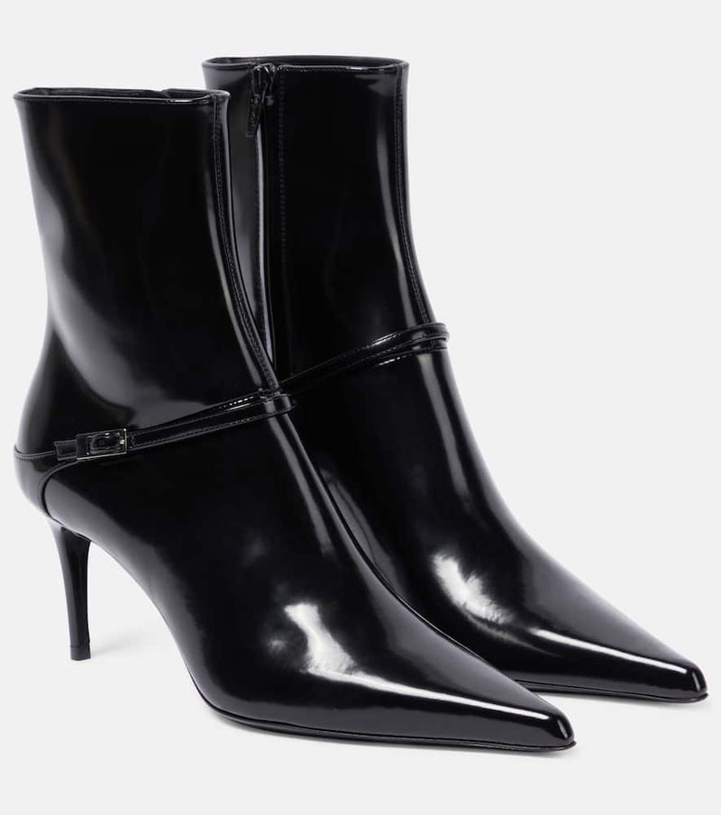 Saint Laurent Hacker 70 leather ankle boots