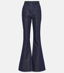 Balmain Flared Lurex® pinstripe jeans