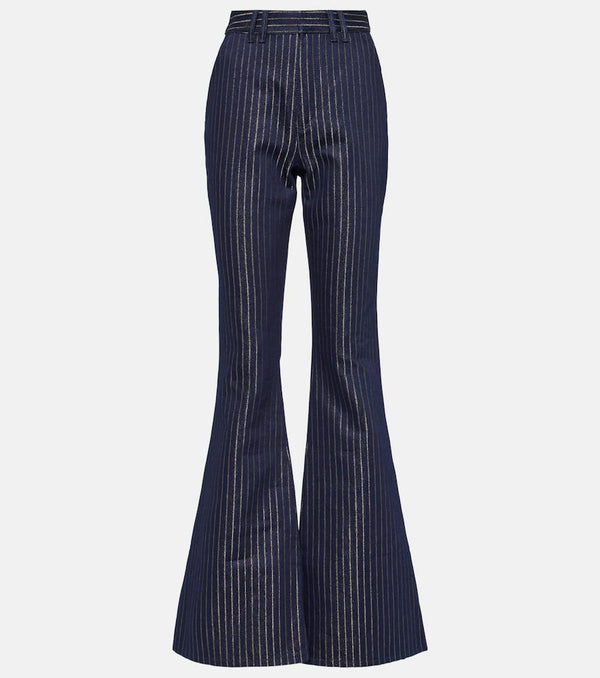 Balmain Flared Lurex® pinstripe jeans