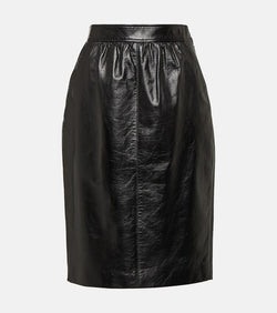 Saint Laurent Leather pencil skirt