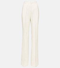 Saint Laurent High-rise wool wide-leg pants