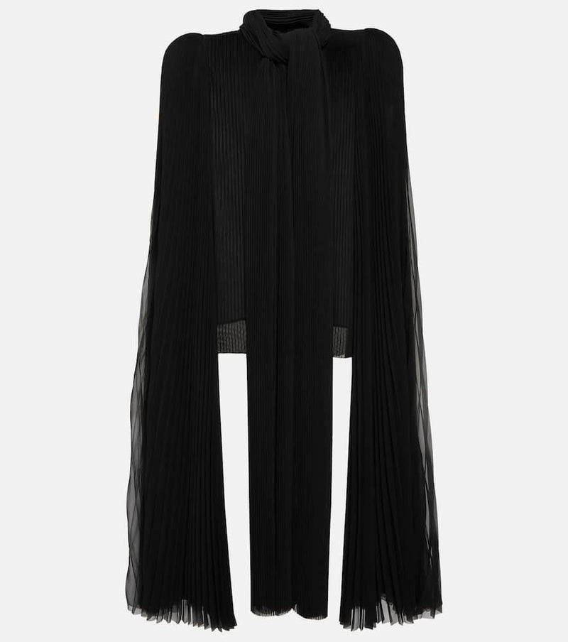 Balenciaga Pleated chiffon blouse