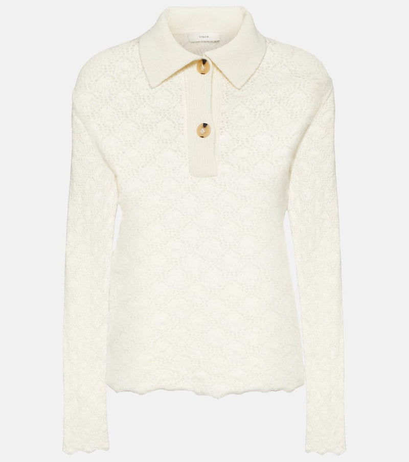 Vince Wool-blend polo sweater