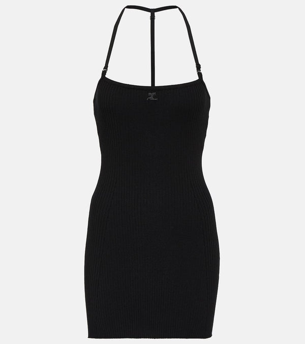 Courrèges Ribbed-knit minidress