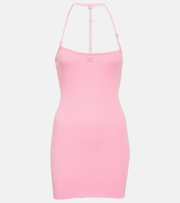 Courrèges Ribbed-knit minidress