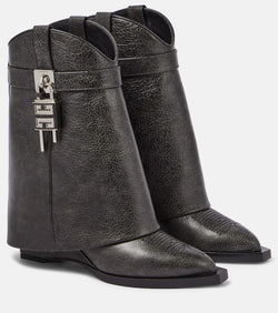 Givenchy Shark Lock leather ankle boots