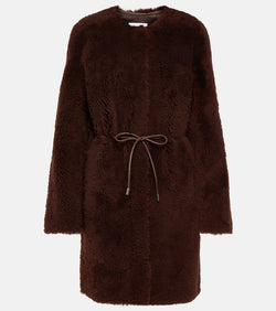 Yves Salomon Belted shearling coat