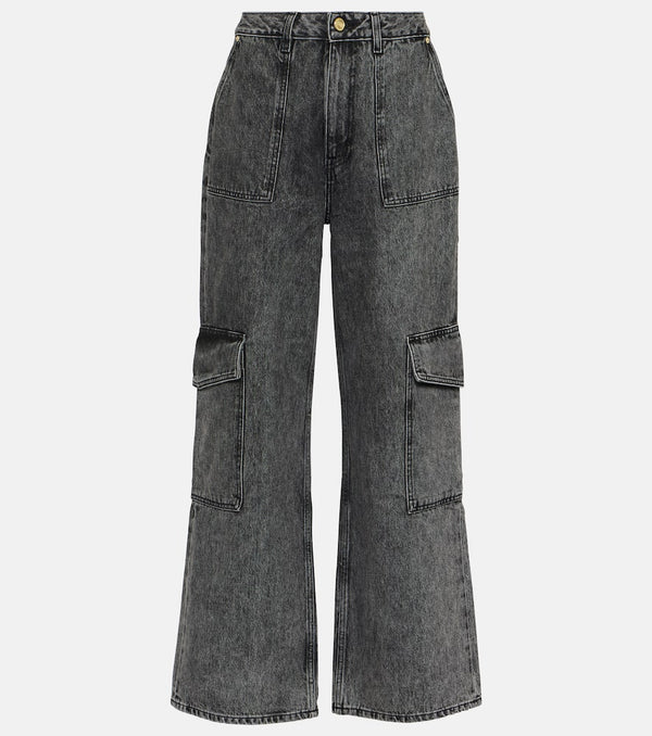 Ganni High-rise cargo jeans