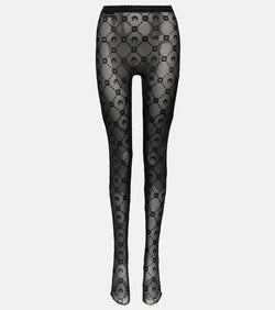 Marine Serre Crescent Moon jacquard tights