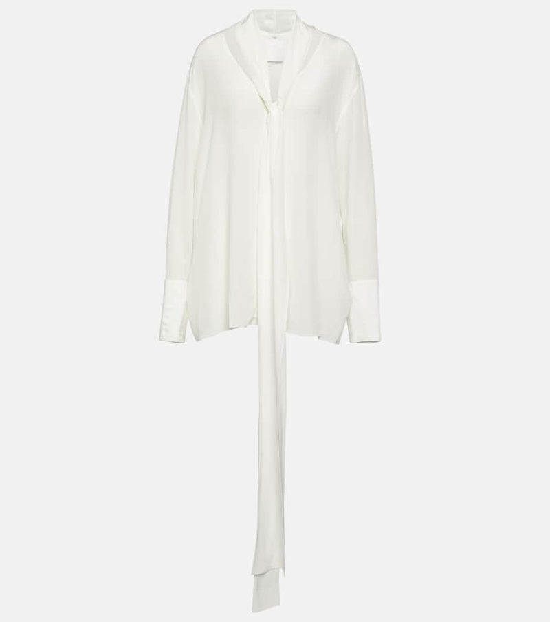 Givenchy Tie-neck silk crêpe de chine blouse