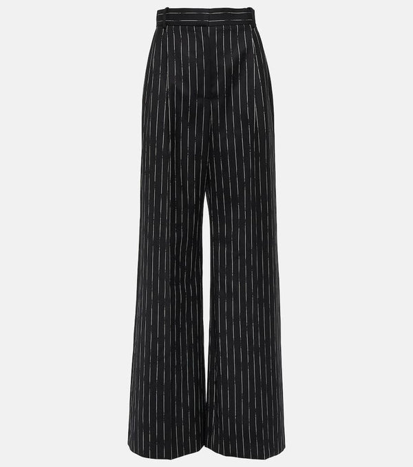 Alexander McQueen Chalk stripe wool wide-leg pants