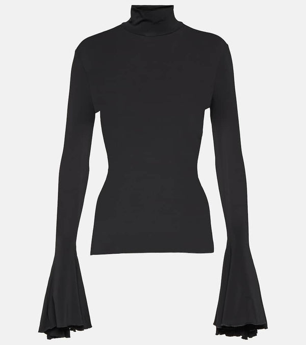 Nensi Dojaka Ruffled turtleneck jersey top