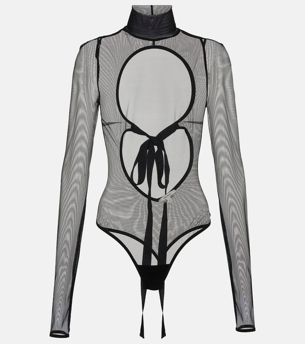 Nensi Dojaka Turtleneck mesh bodysuit