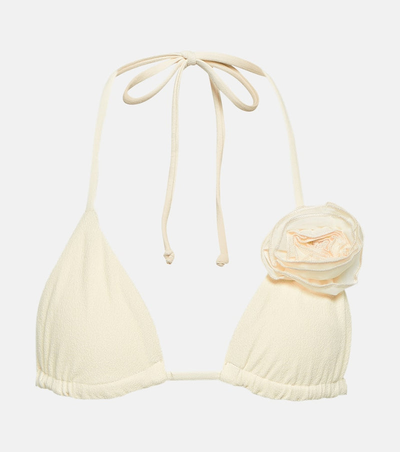 Same Applique triangle bikini top