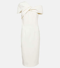 Safiyaa Salmone crepe midi dress