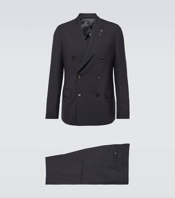 Lardini Double-breasted wool suit