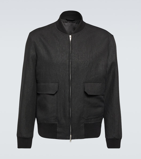 Lardini Linen bomber jacket