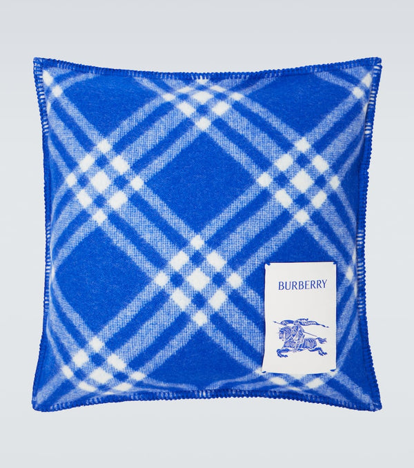 Burberry Checked wool cushion