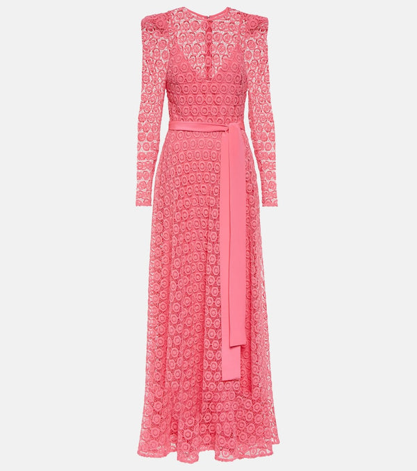 Elie Saab Embroidered cotton-blend maxi dress