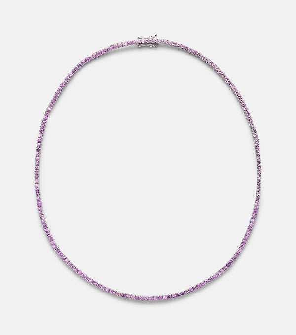 Roxanne First 14kt white gold necklace with lilac sapphires