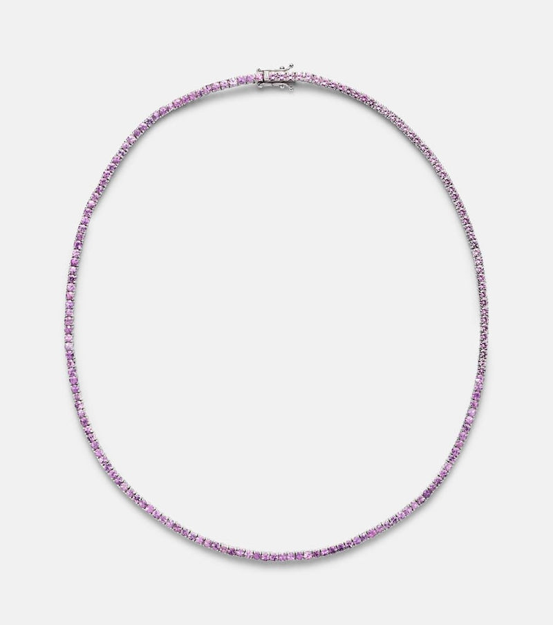 Roxanne First 14kt white gold necklace with lilac sapphires