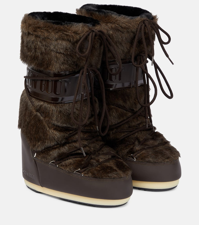 Moon Boot Icon faux fur-trimmed snow boots