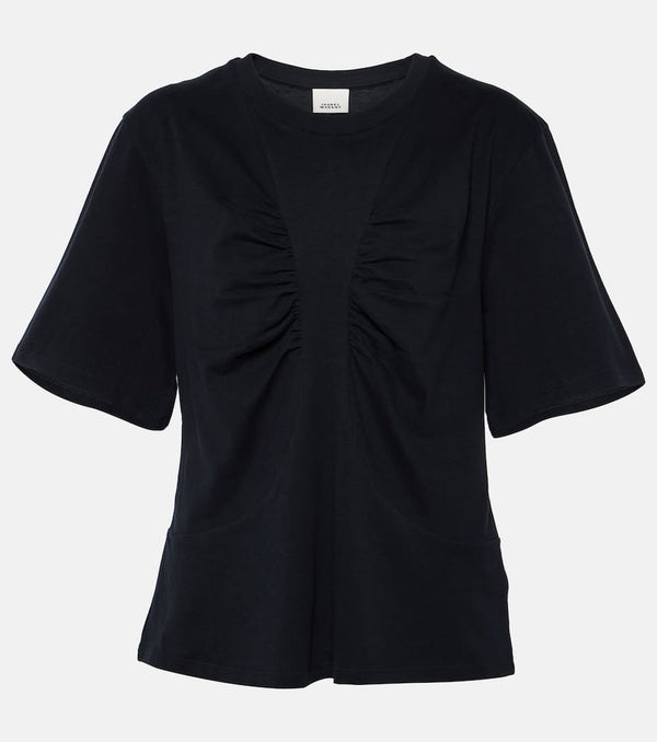Isabel Marant Zeren draped cotton jersey T-shirt
