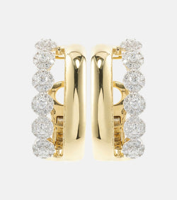 Yeprem Golden Strada 18kt gold clip-on earrings with diamonds