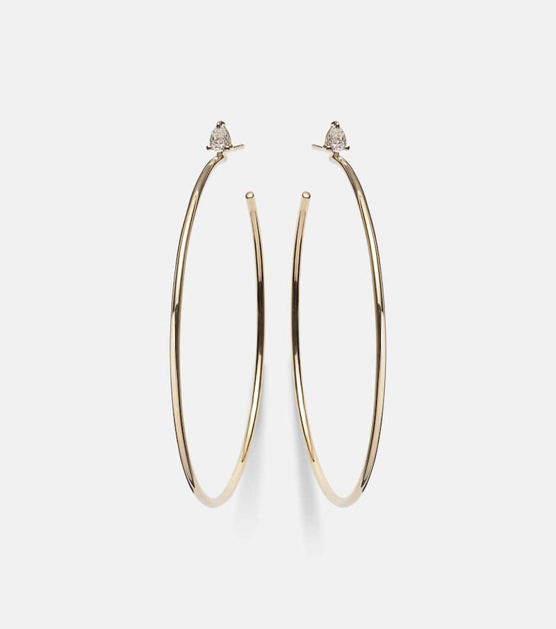 Anita Ko 18kt gold hoop earrings with diamonds