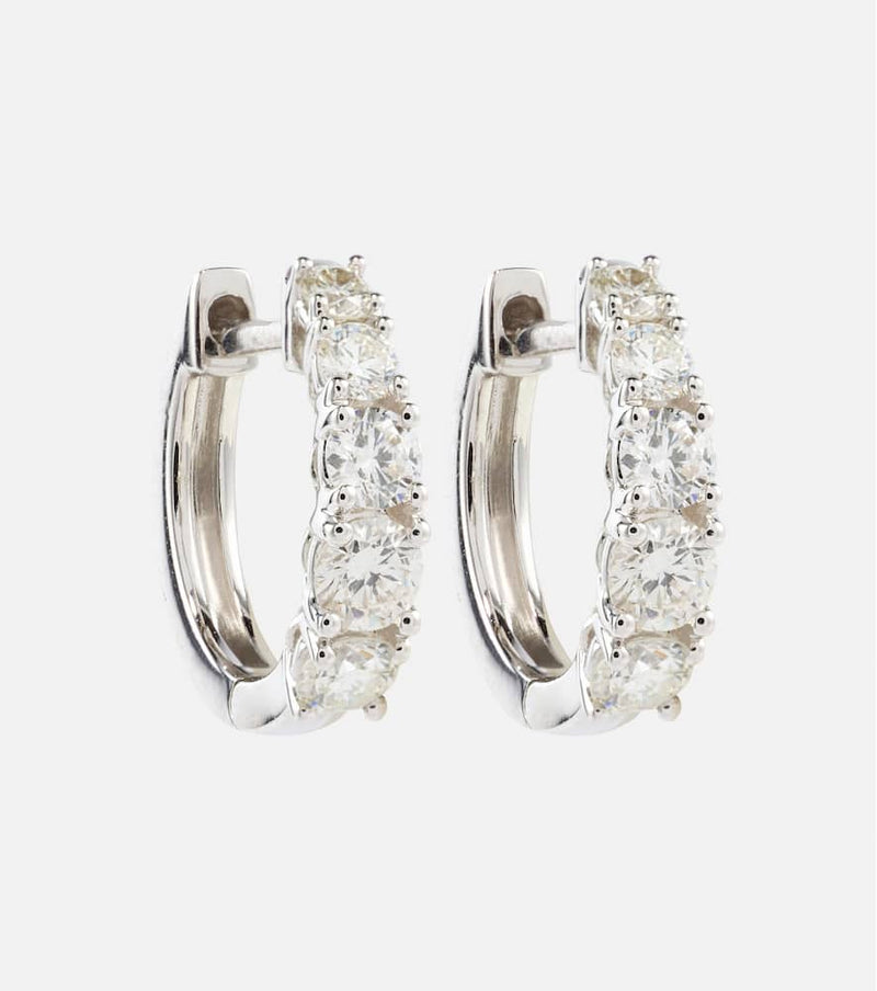 Anita Ko Huggie 18kt gold earrings with diamonds