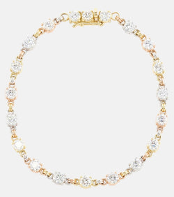 Spinelli Kilcollin Aysa 18kt yellow, rose, and white gold tennis bracelet with diamonds