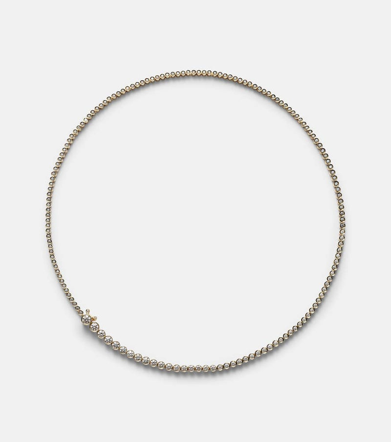 Sophie Bille Brahe Collier De Tennis 18kt gold necklace with diamonds