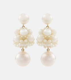 Sophie Bille Brahe Dora Perle 14kt gold drop earrings with pearls