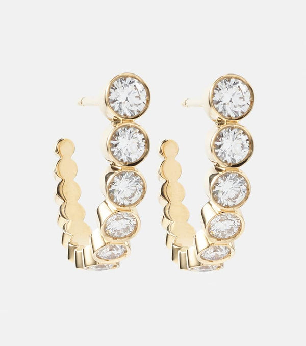 Sophie Bille Brahe Boucle Ensemble 18kt gold earrings with diamonds