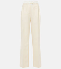 Etro Cotton and wool straight pants