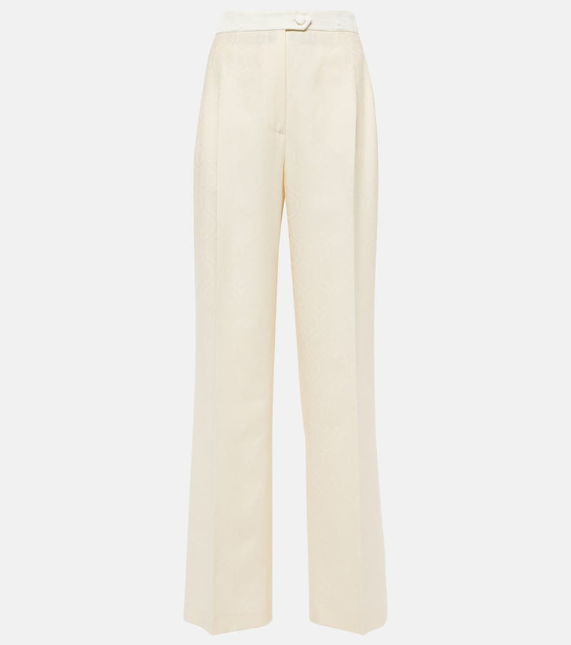 Etro Cotton and wool straight pants