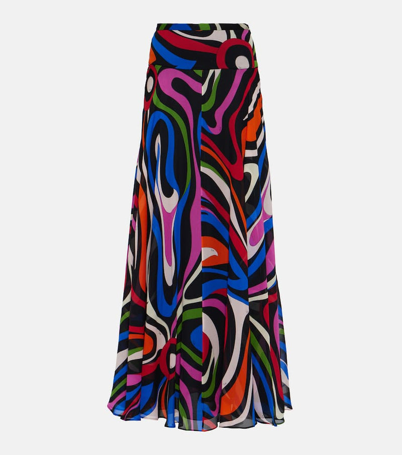 Pucci Marmo silk maxi skirt