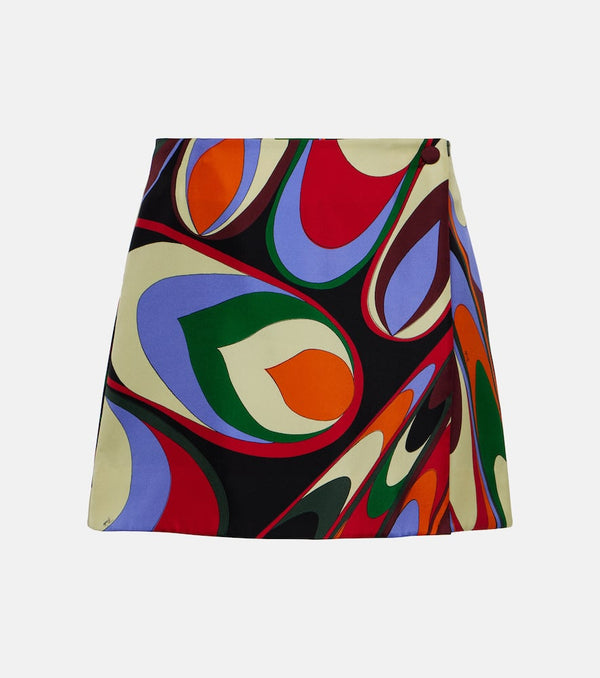 Pucci Onde silk twill miniskirt