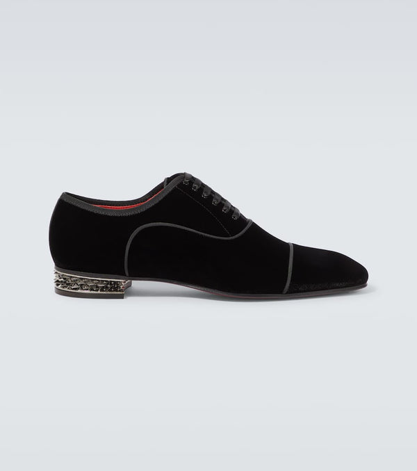 Christian Louboutin Greggyrocks velvet Oxford shoes