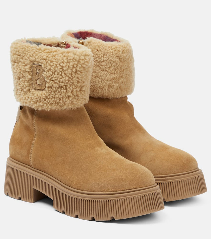 Bogner Turin suede and shearling ankle boots