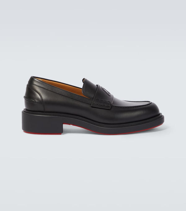 Christian Louboutin Monogram leather loafers